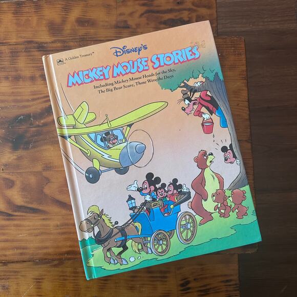Vintage 1989 Disney's Mickey Mouse Stories Hardcover Book - Picture 1 of 10